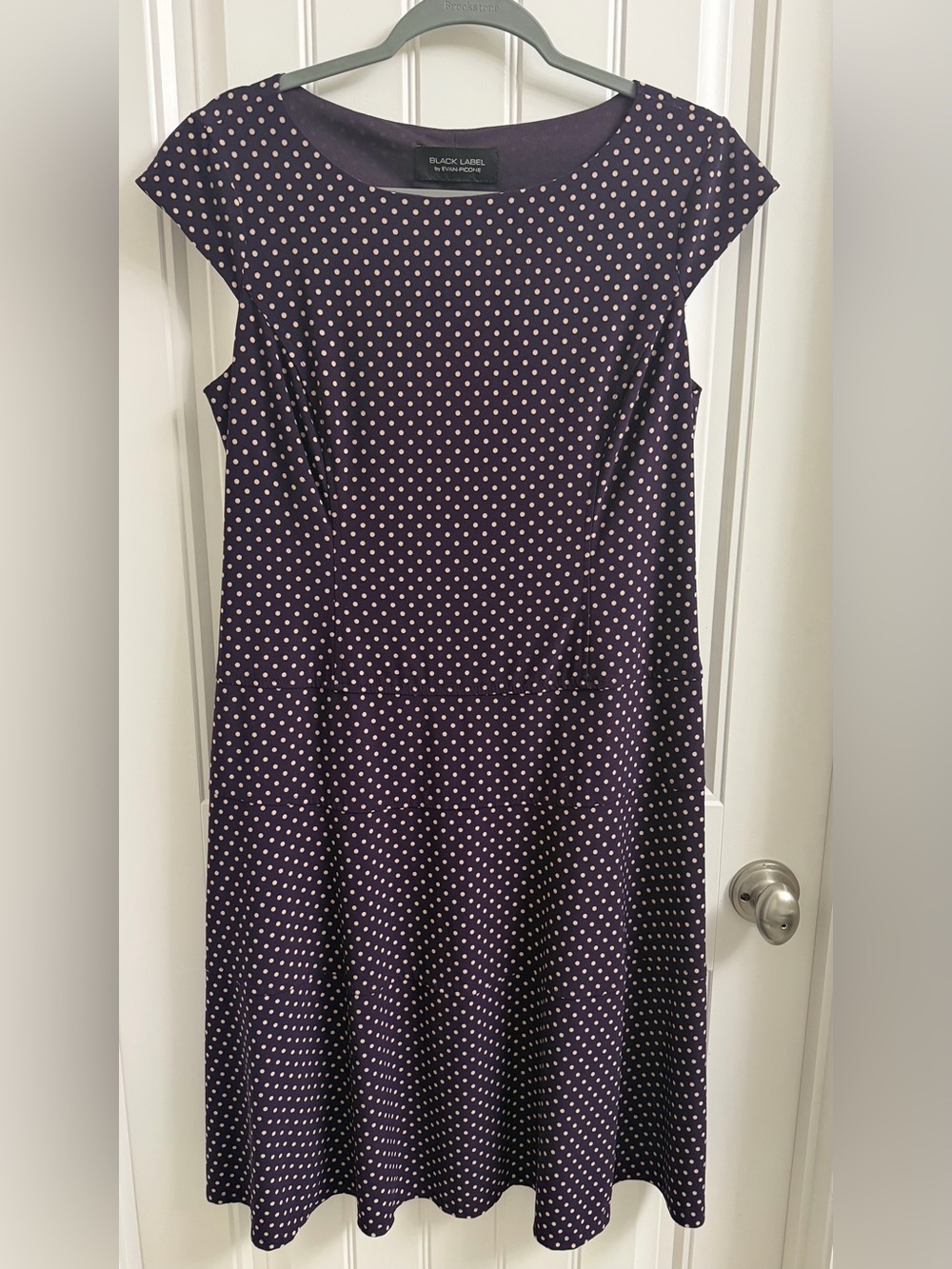 Black Label Navy Polka Dot Midi Dress